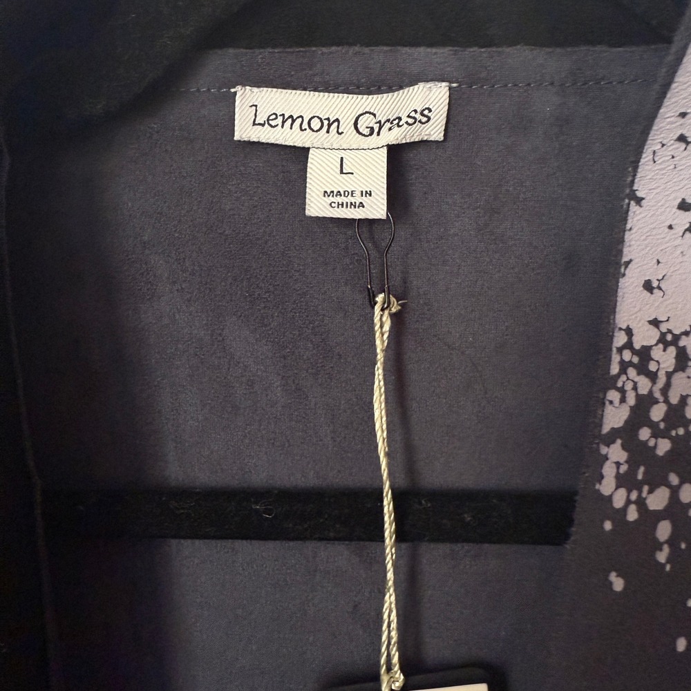 Lemon Grass abstract hand printed patchwork open … - image 9